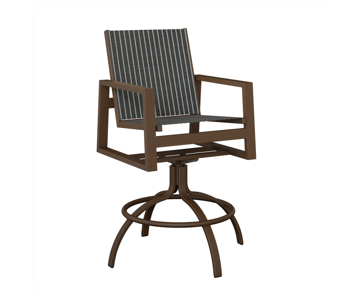 Vida Sling Swivel Bar Chair