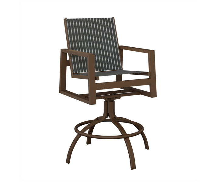 Vida Sling Swivel Bar Chair