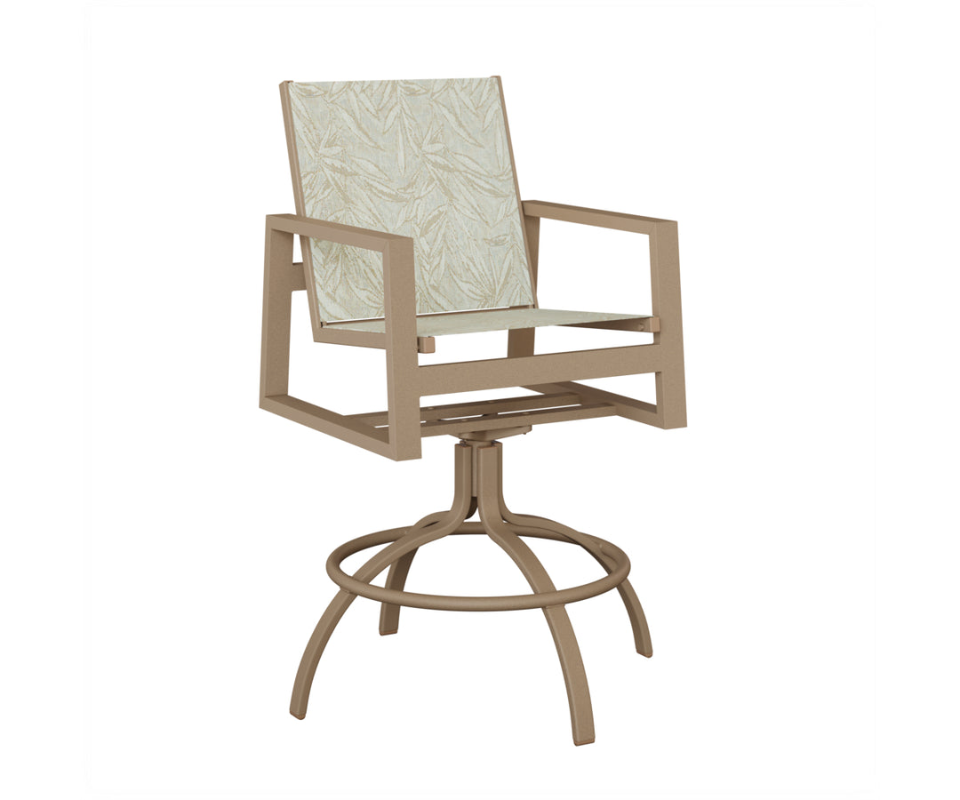 Vida Sling Swivel Bar Chair