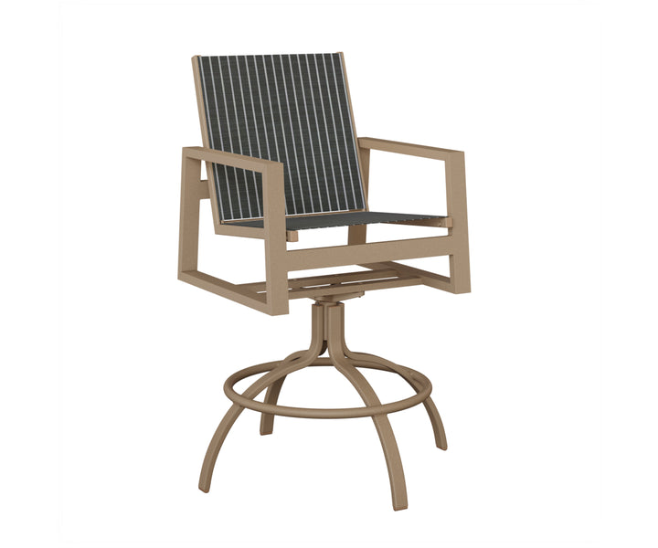 Vida Sling Swivel Bar Chair