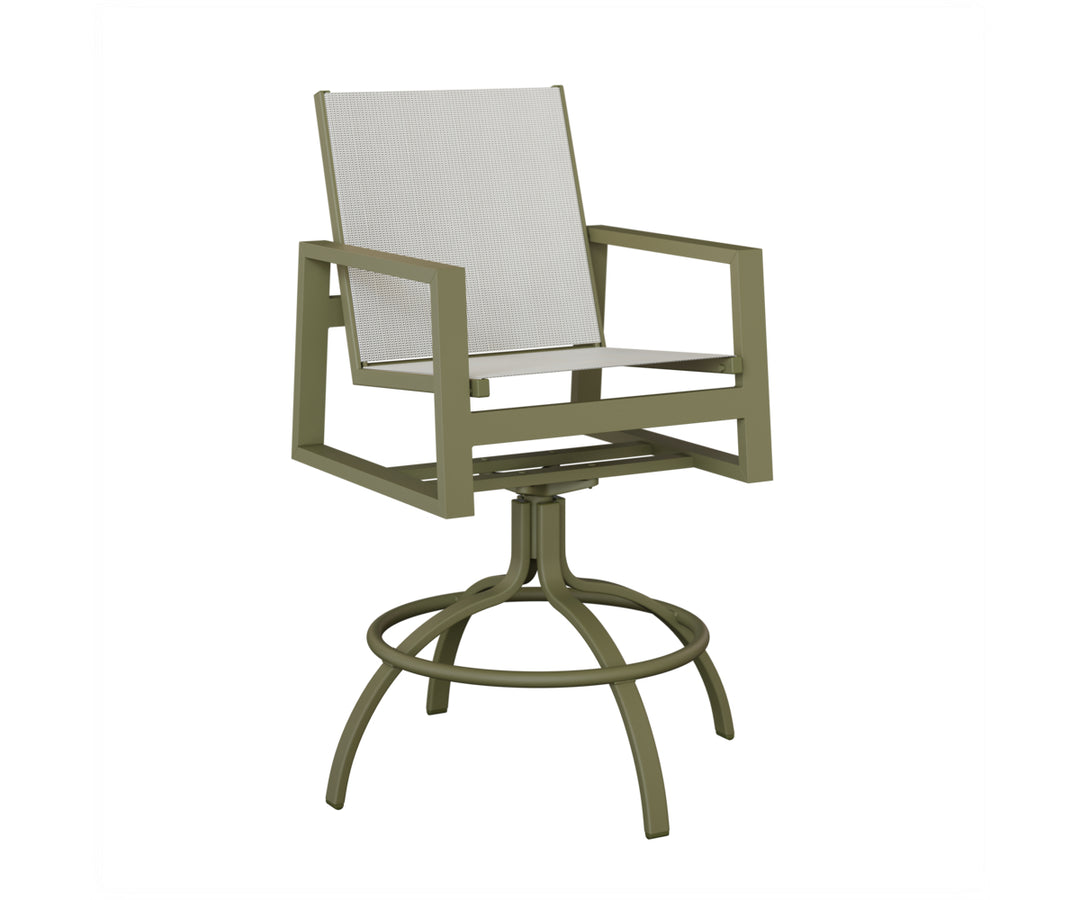 Vida Sling Swivel Bar Chair