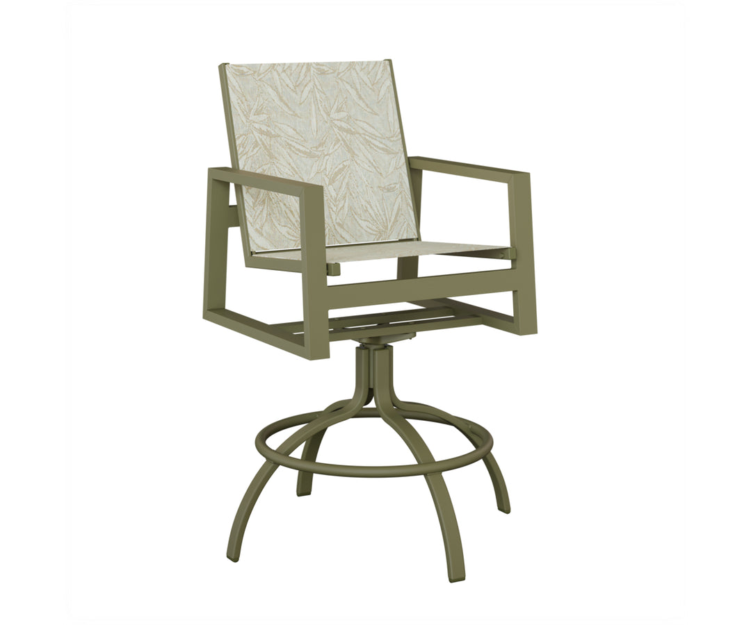 Vida Sling Swivel Bar Chair