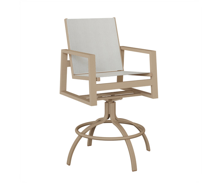 Vida Sling Swivel Bar Chair