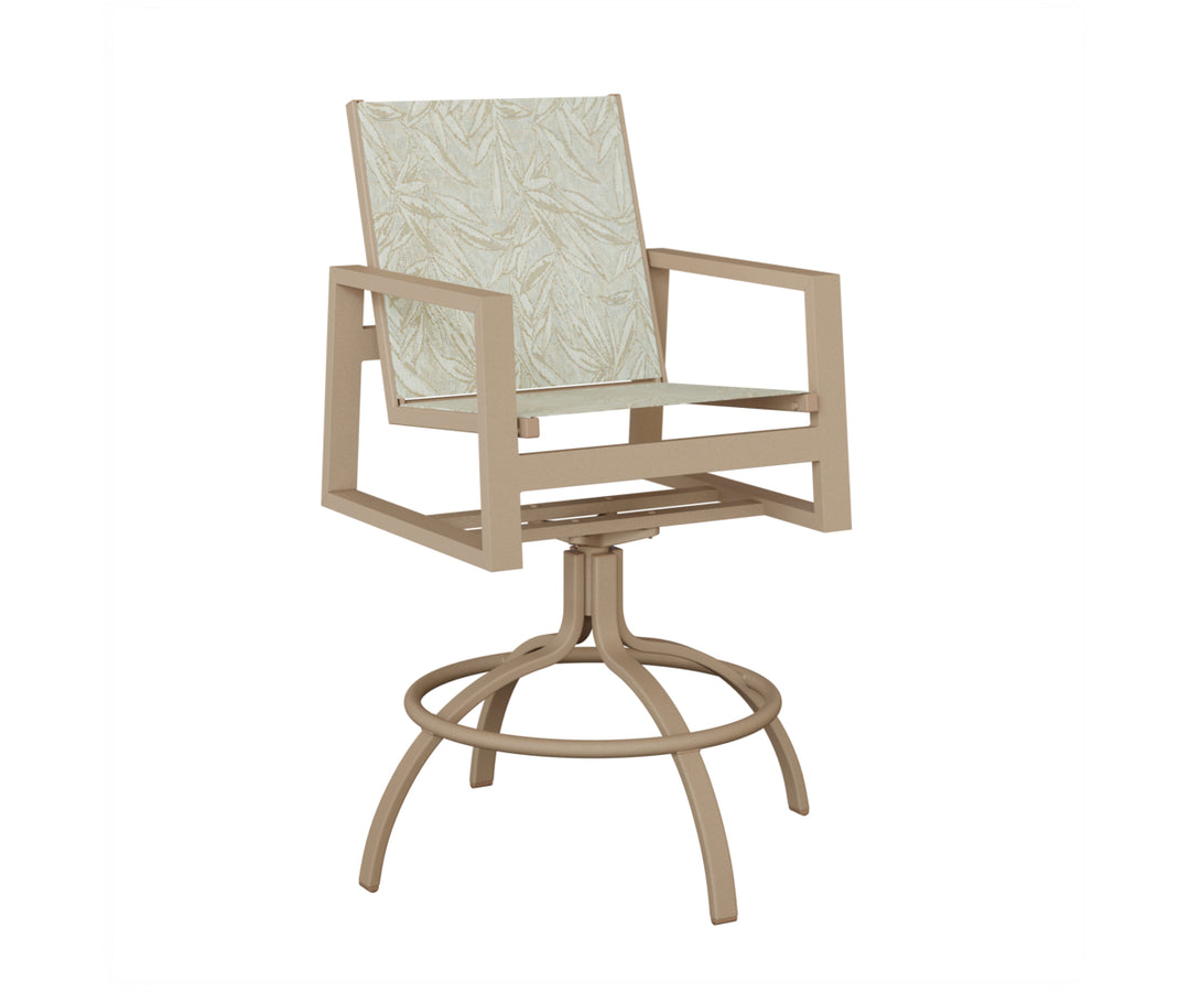 Vida Sling Swivel Bar Chair