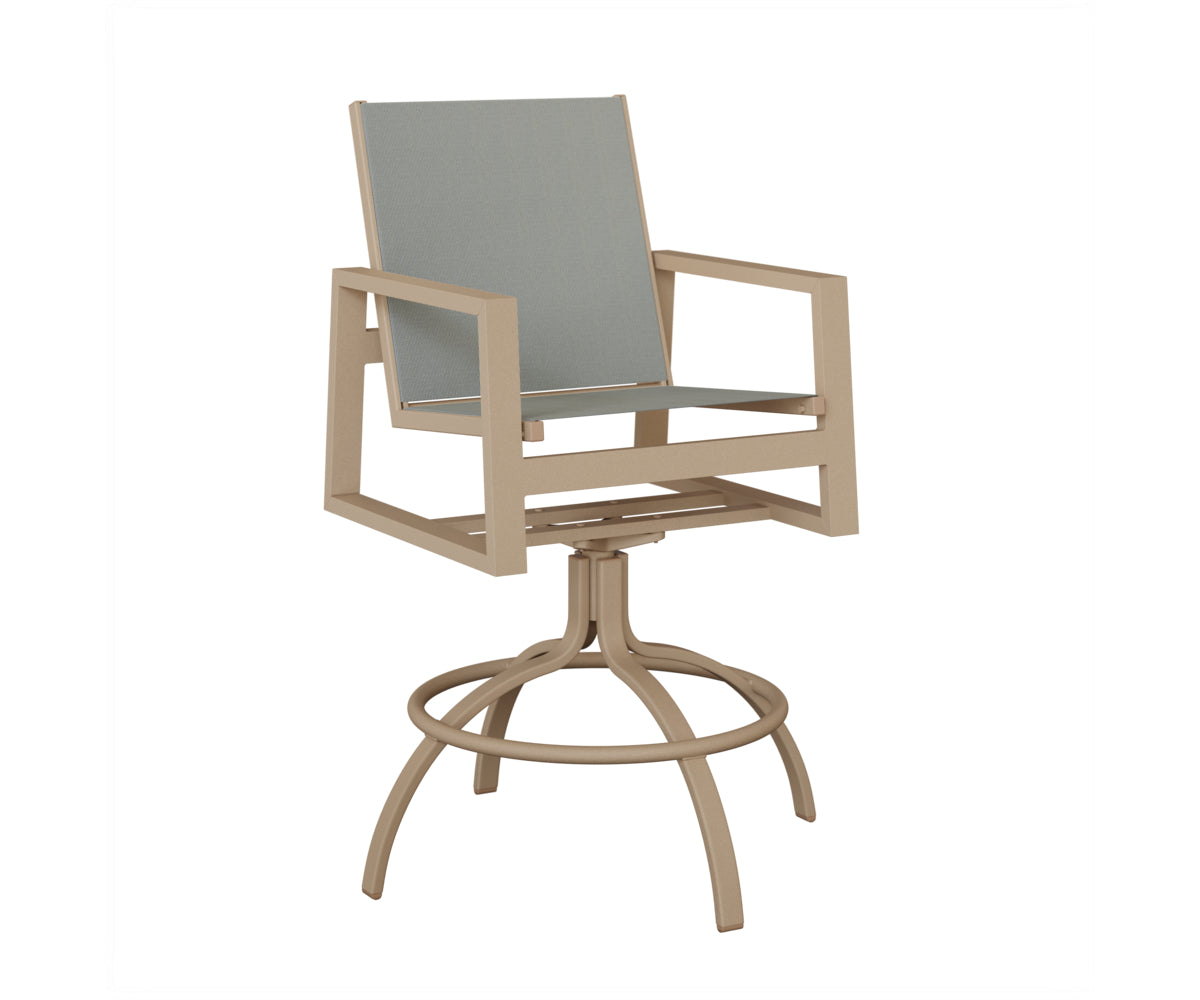 Vida Sling Swivel Bar Chair