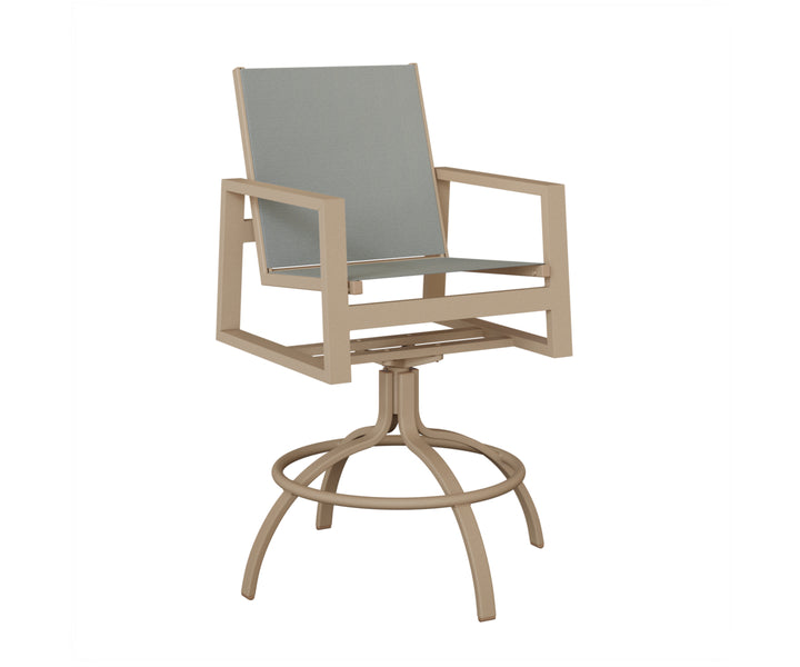 Vida Sling Swivel Bar Chair