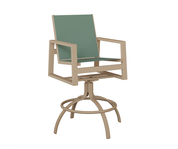 Vida Sling Swivel Bar Chair