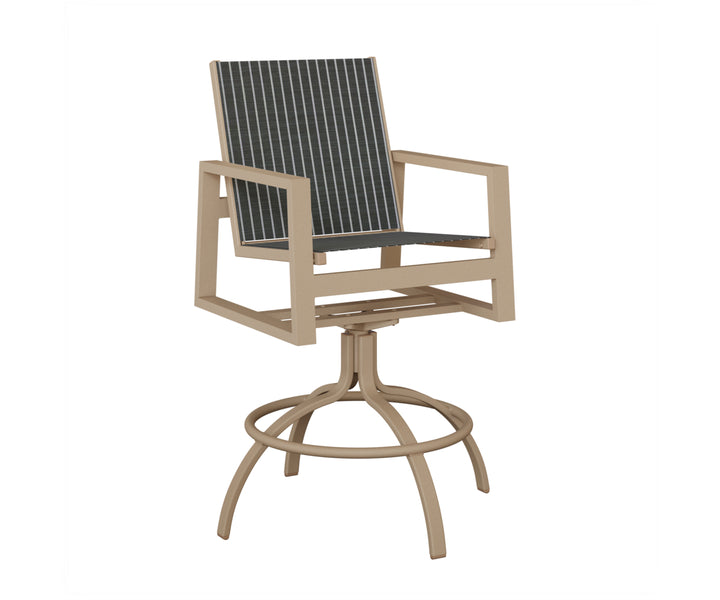 Vida Sling Swivel Bar Chair