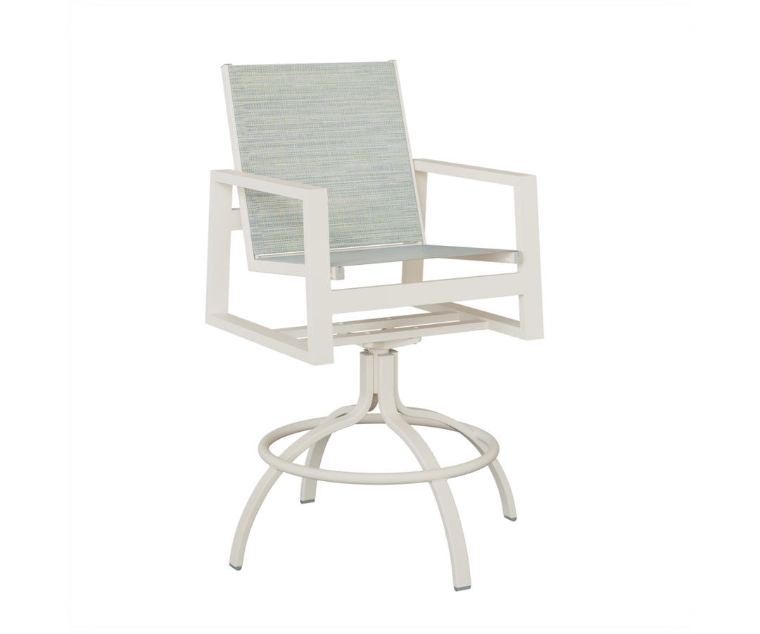 Vida Sling Swivel Bar Chair