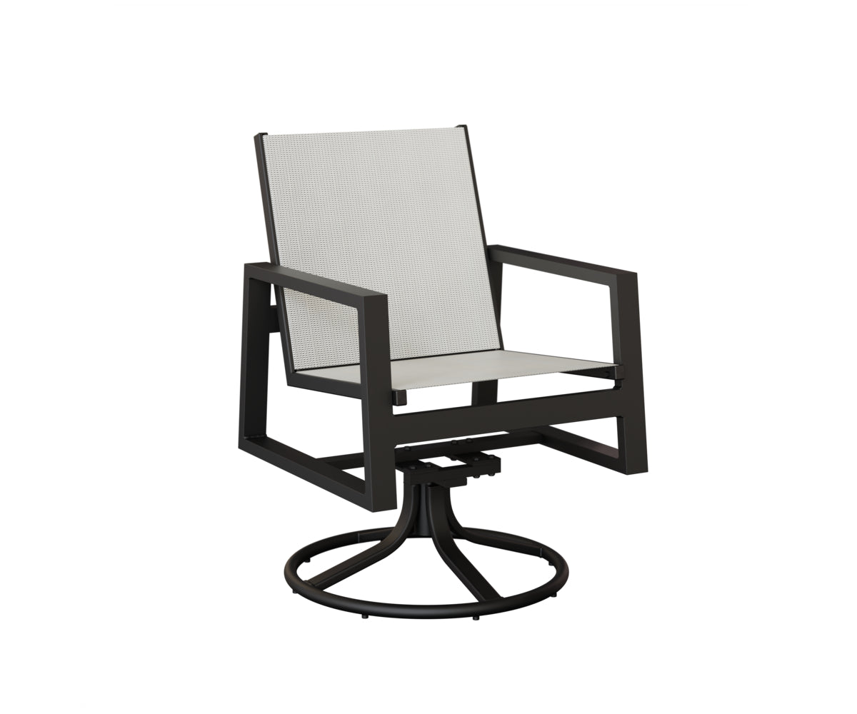 Vida High Back Sling Swivel Rocker Dining Chair
