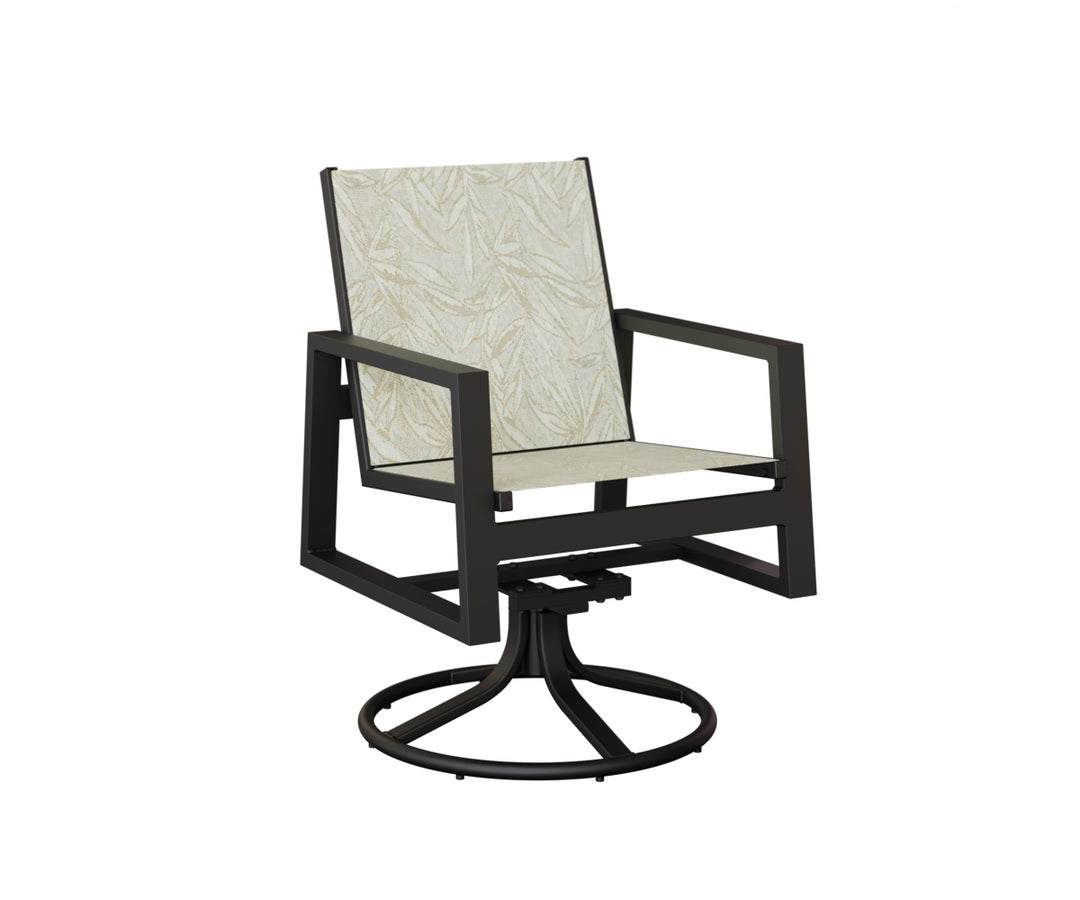 Vida High Back Sling Swivel Rocker Dining Chair