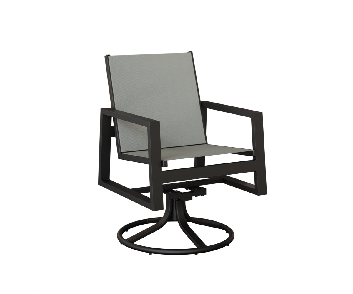 Vida High Back Sling Swivel Rocker Dining Chair