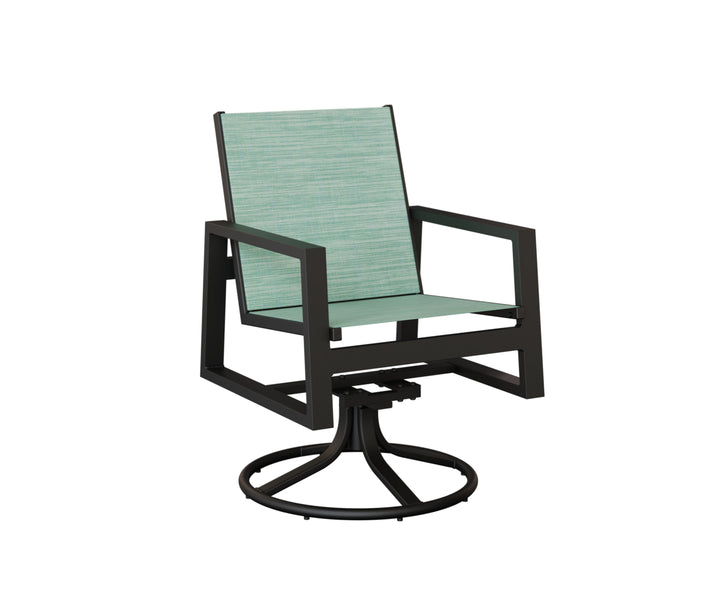 Vida High Back Sling Swivel Rocker Dining Chair