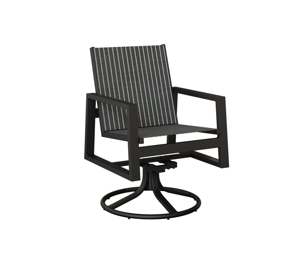 Vida Sling Swivel Rocker Dining Chair