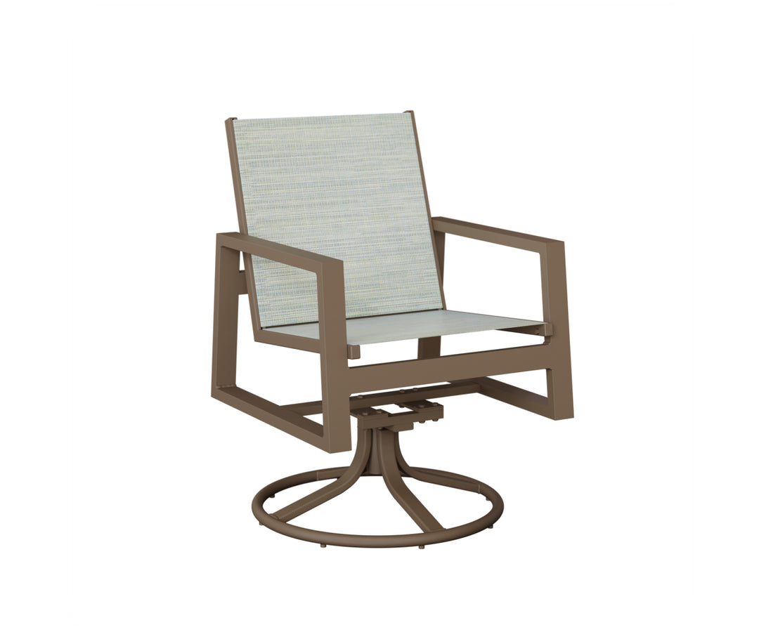 Vida Sling Swivel Rocker Dining Chair