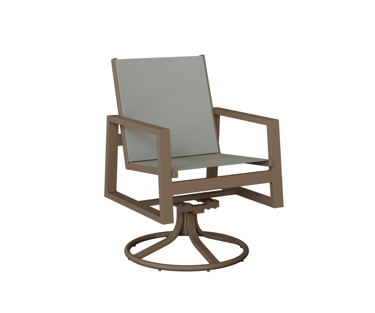 Vida Sling Swivel Rocker Dining Chair