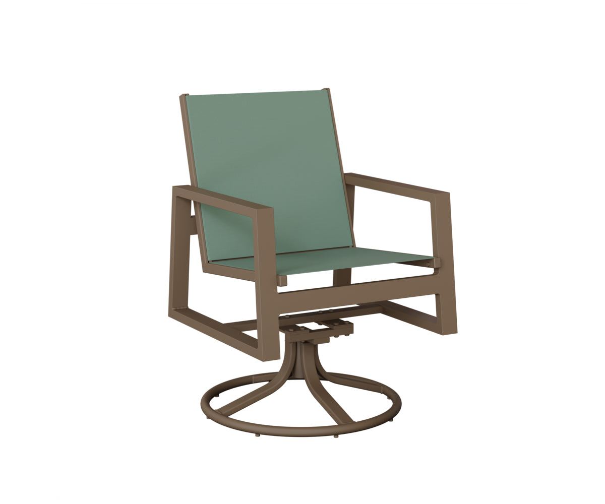 Vida Sling Swivel Rocker Dining Chair