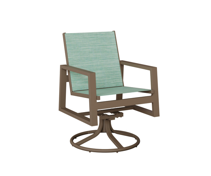 Vida Sling Swivel Rocker Dining Chair