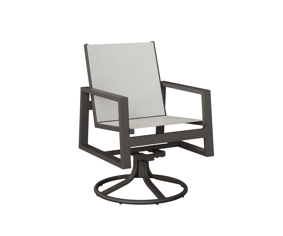 Vida High Back Sling Swivel Rocker Dining Chair