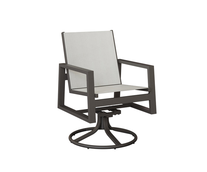 Vida High Back Sling Swivel Rocker Dining Chair