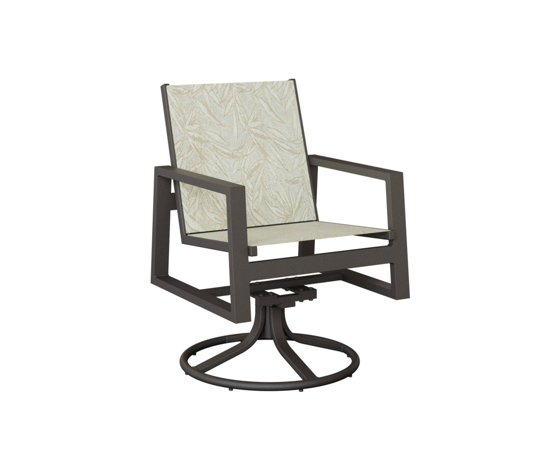 Vida High Back Sling Swivel Rocker Dining Chair