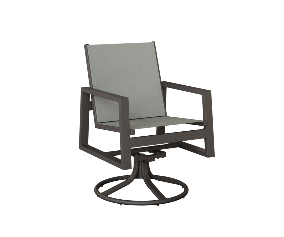Vida Sling Swivel Rocker Dining Chair
