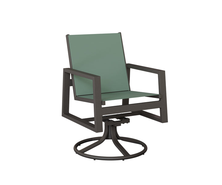 Vida Sling Swivel Rocker Dining Chair