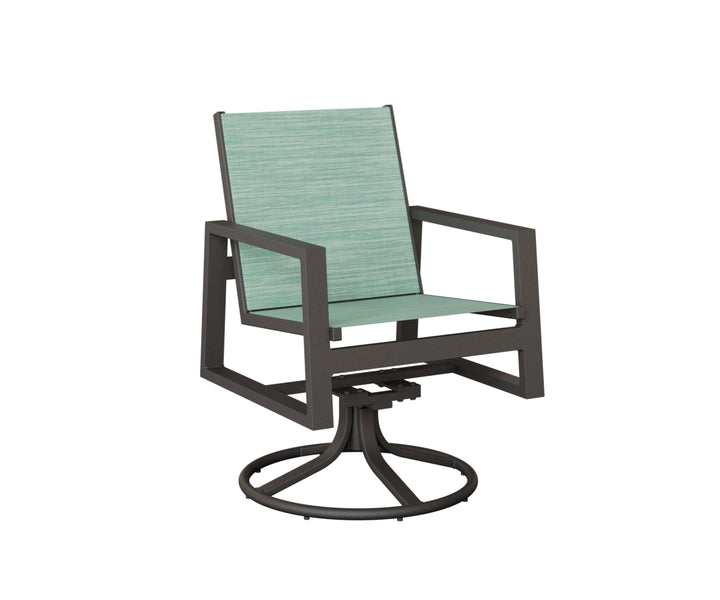 Vida High Back Sling Swivel Rocker Dining Chair