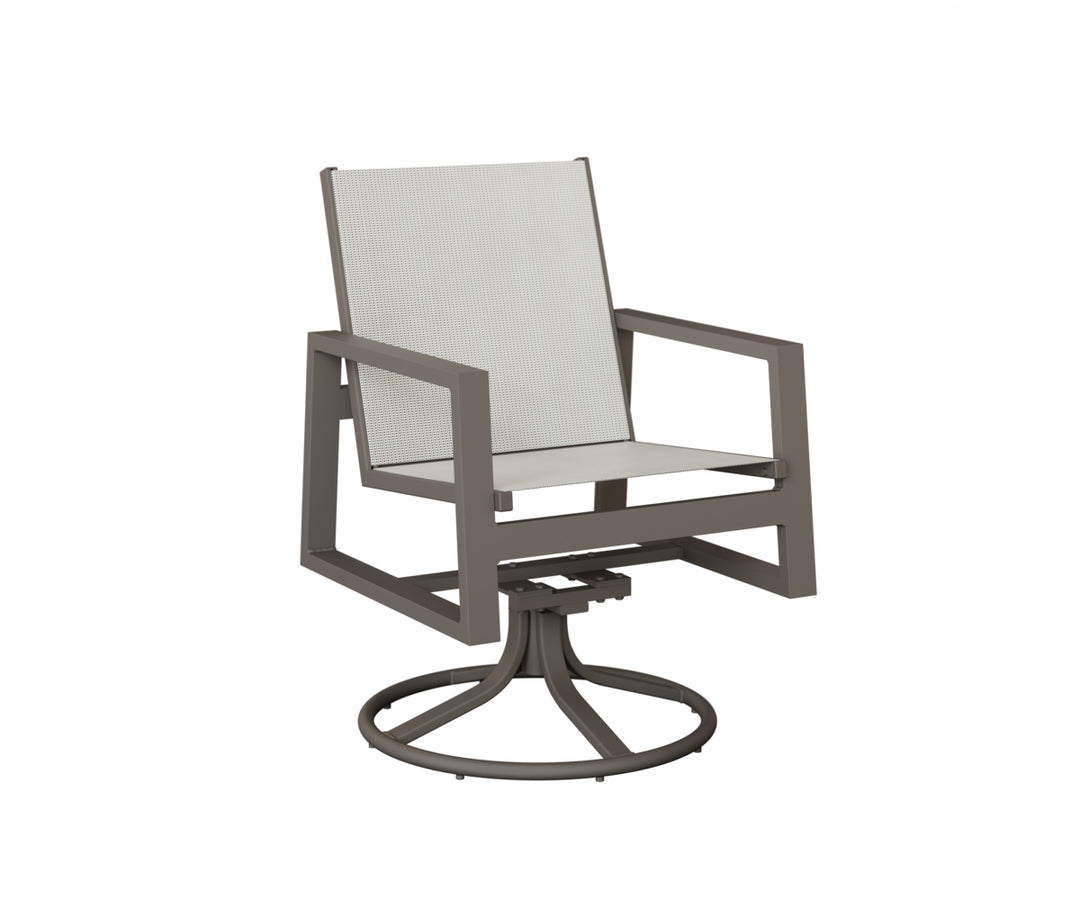 Vida High Back Sling Swivel Rocker Dining Chair