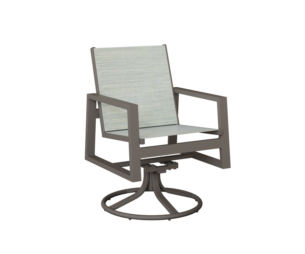 Vida Sling Swivel Rocker Dining Chair