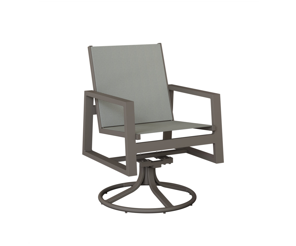 Vida High Back Sling Swivel Rocker Dining Chair