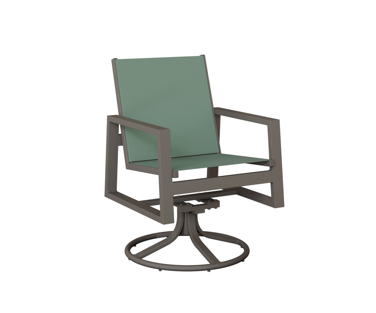 Vida High Back Sling Swivel Rocker Dining Chair