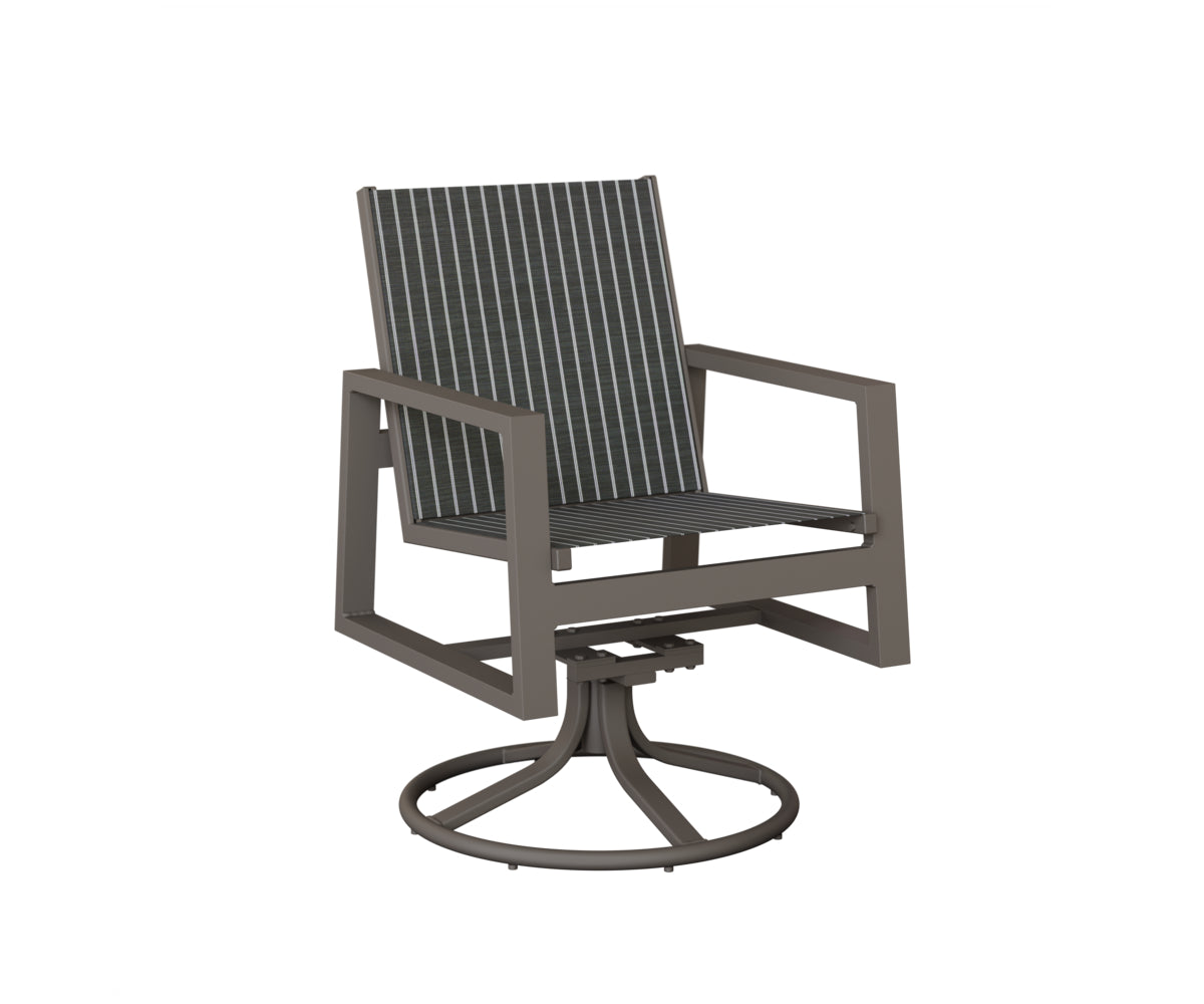 Vida High Back Sling Swivel Rocker Dining Chair