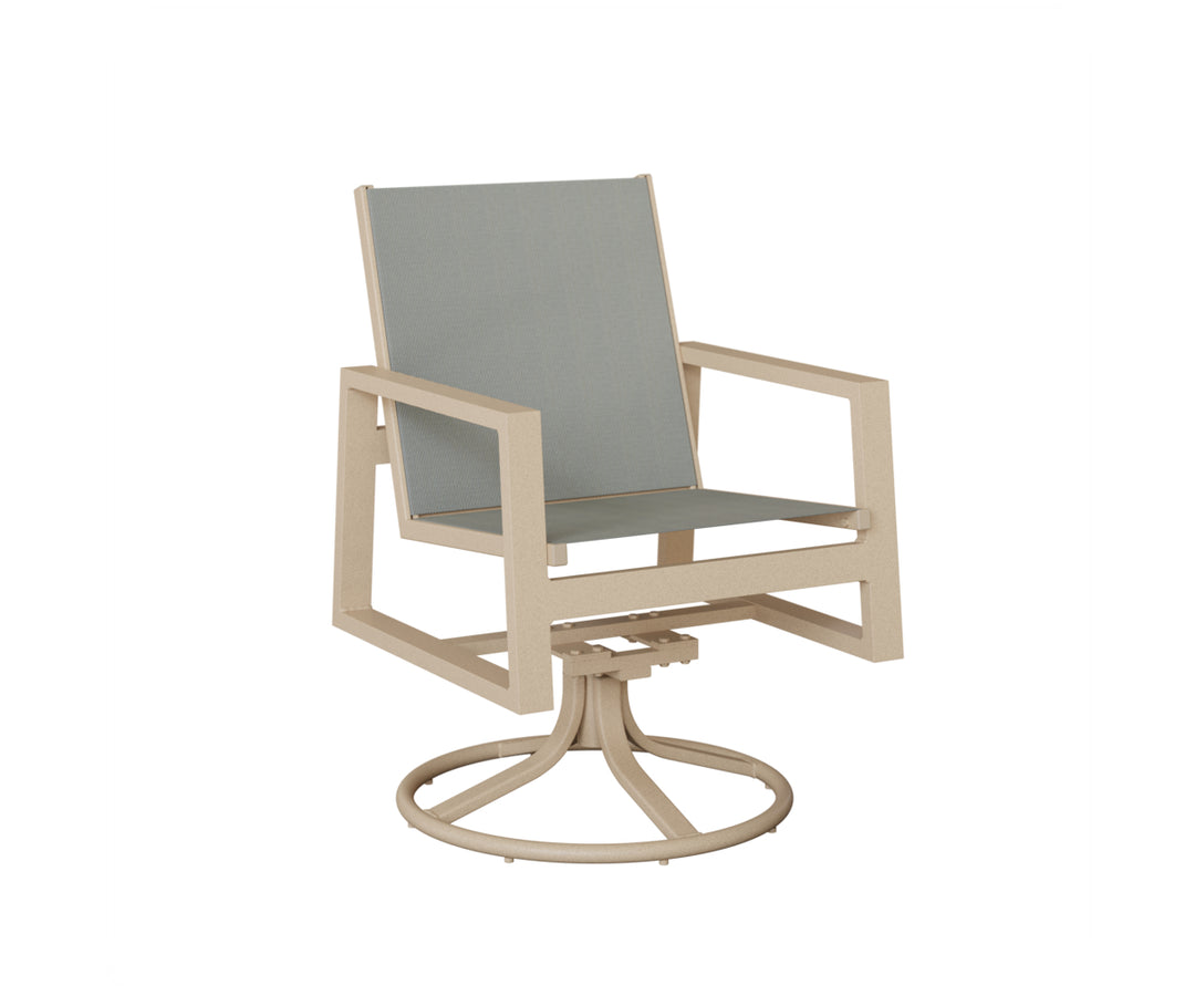 Vida Sling Swivel Rocker Dining Chair