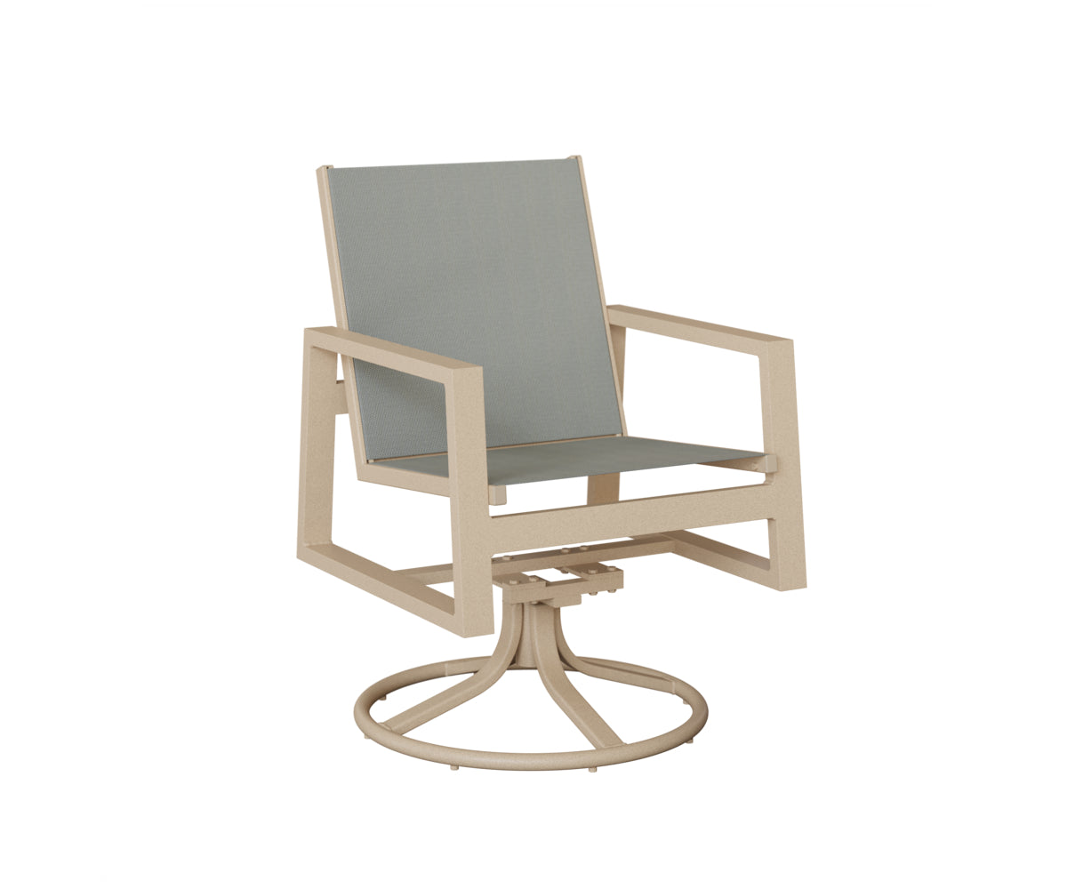 Vida Sling Swivel Rocker Dining Chair
