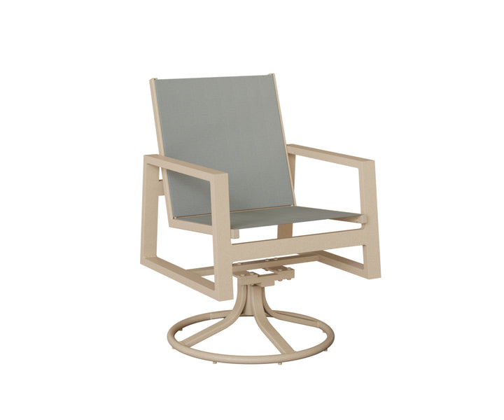 Vida Sling Swivel Rocker Dining Chair