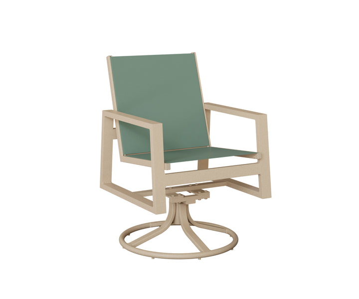 Vida Sling Swivel Rocker Dining Chair
