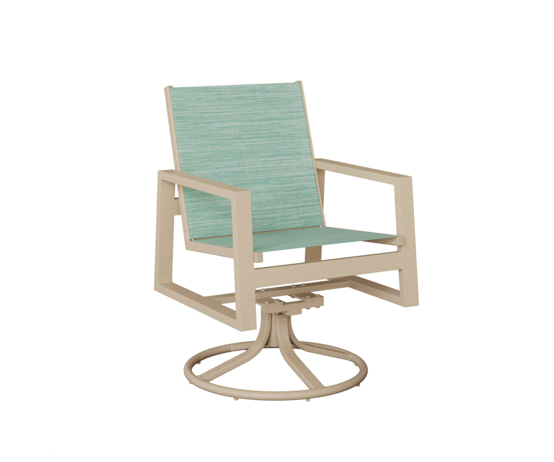 Vida Sling Swivel Rocker Dining Chair