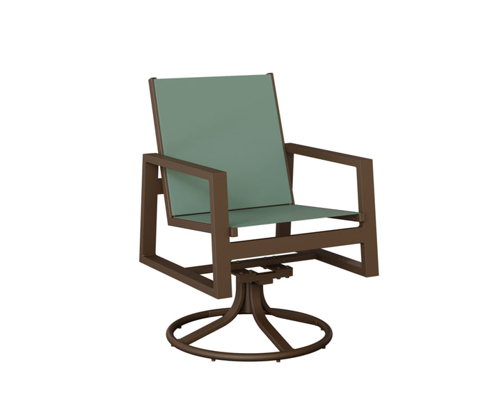 Vida High Back Sling Swivel Rocker Dining Chair