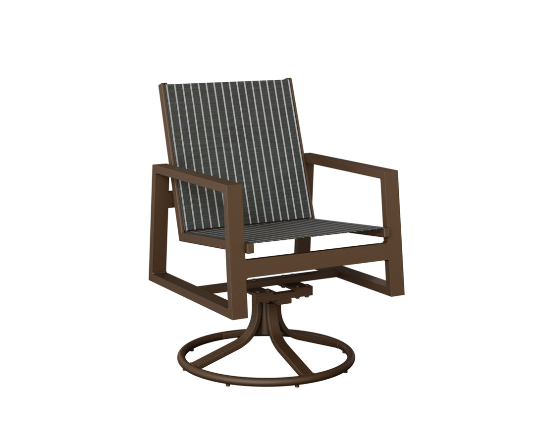 Vida High Back Sling Swivel Rocker Dining Chair