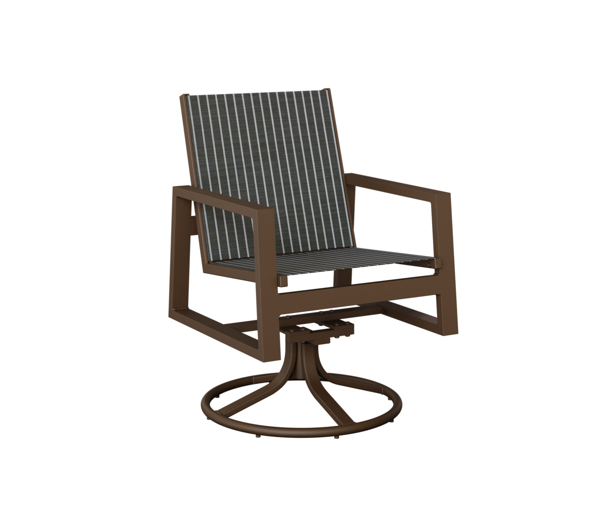 Vida High Back Sling Swivel Rocker Dining Chair