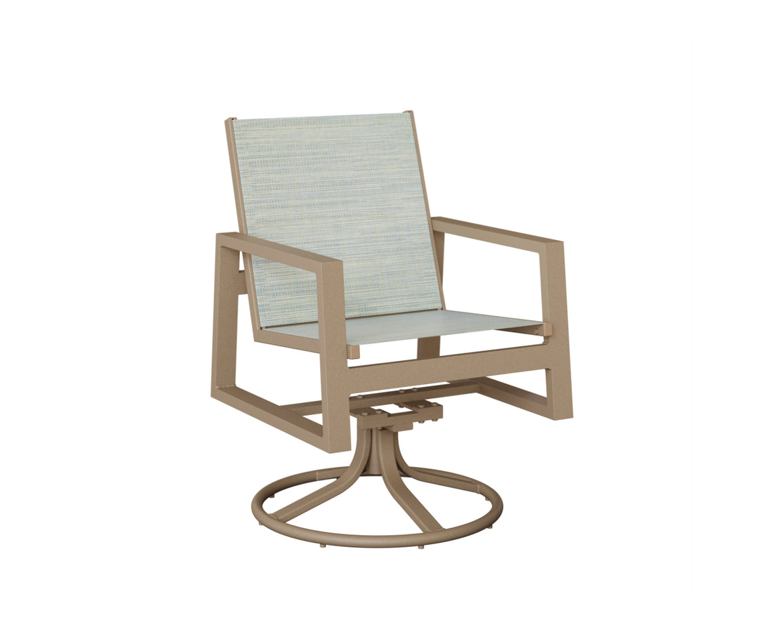 Vida Sling Swivel Rocker Dining Chair