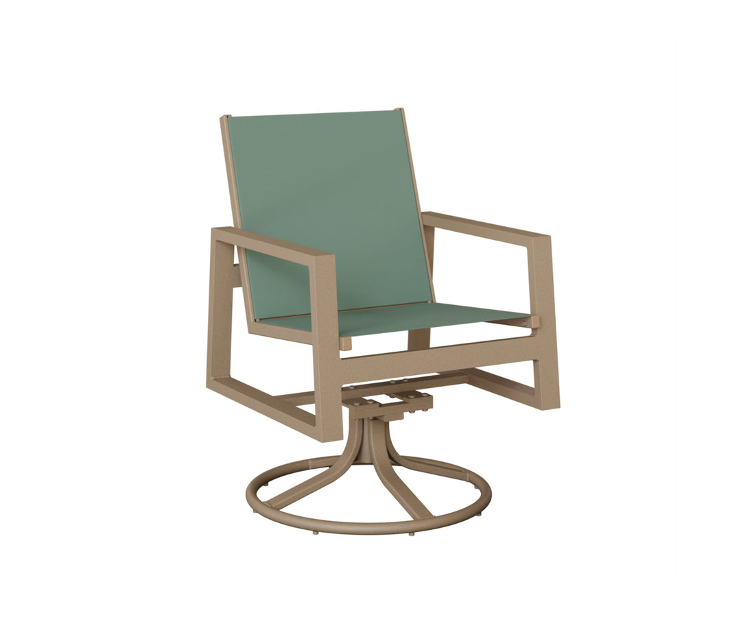 Vida Sling Swivel Rocker Dining Chair