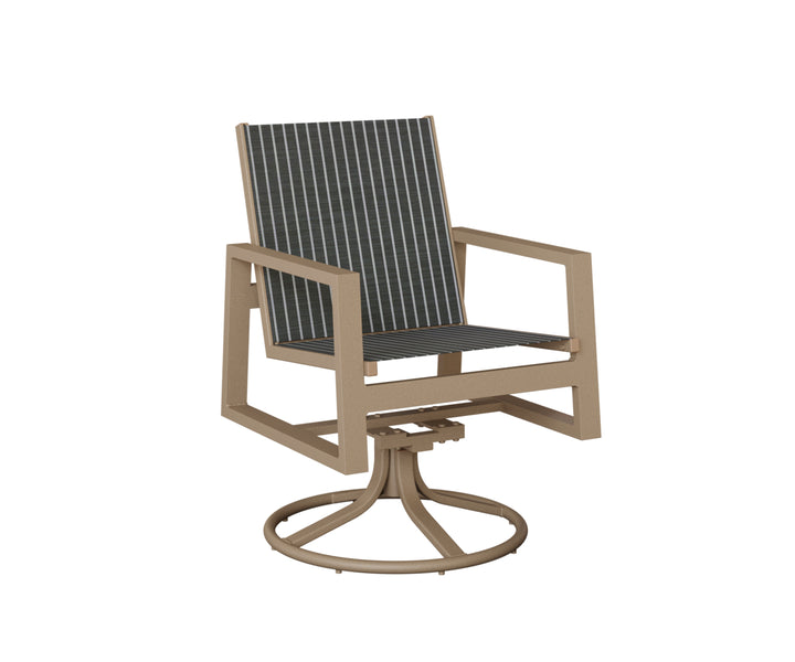 Vida Sling Swivel Rocker Dining Chair