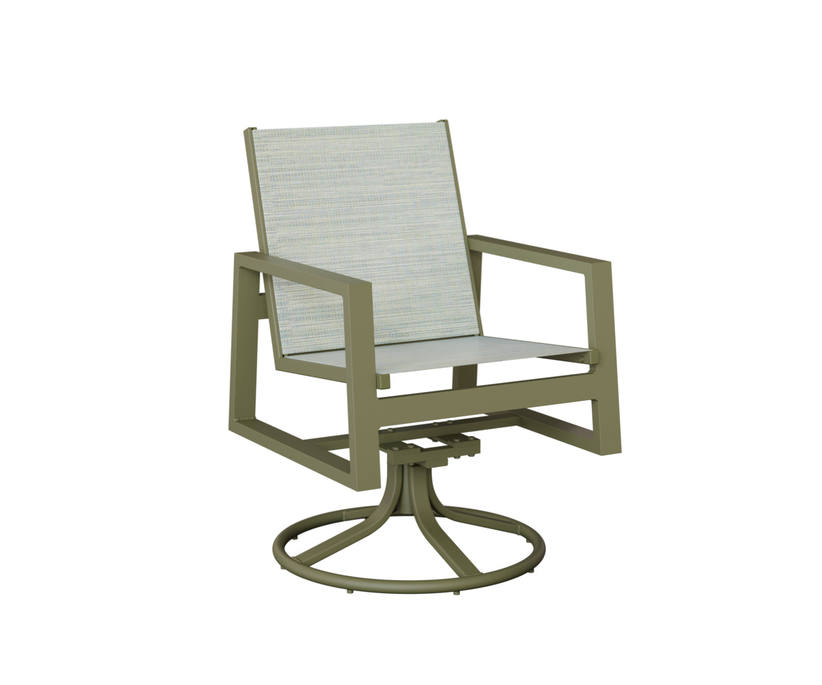 Vida Sling Swivel Rocker Dining Chair