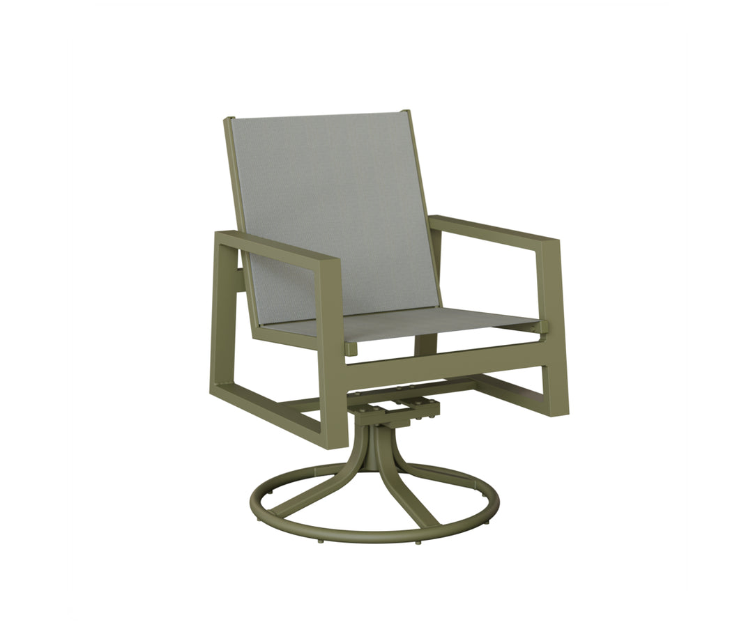 Vida Sling Swivel Rocker Dining Chair