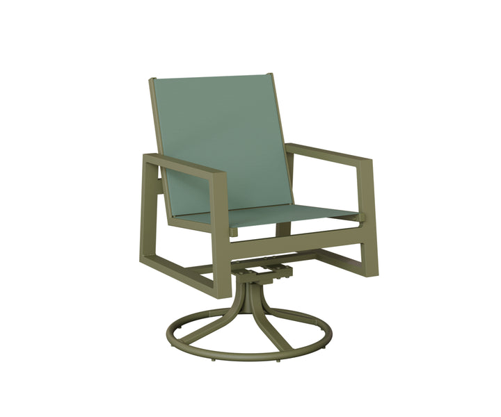 Vida Sling Swivel Rocker Dining Chair
