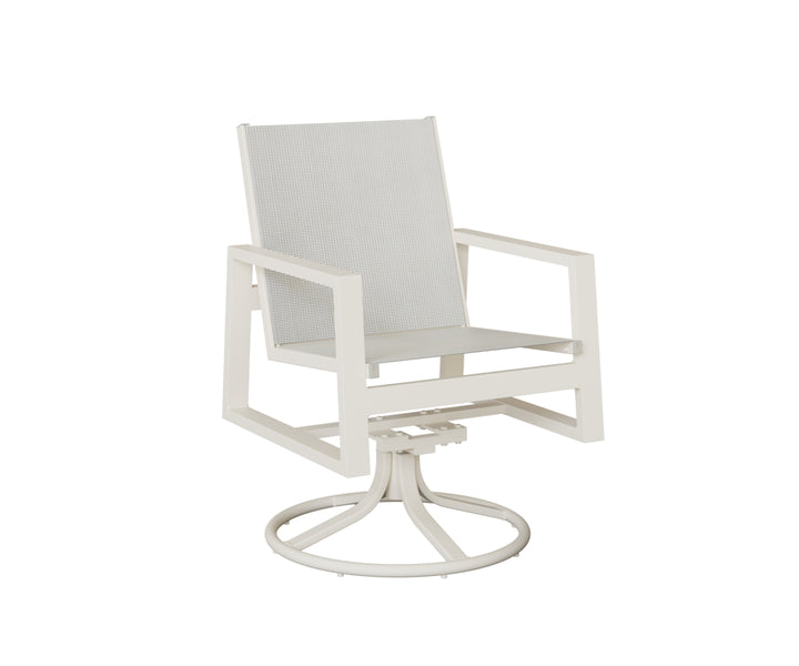 Vida High Back Sling Swivel Rocker Dining Chair