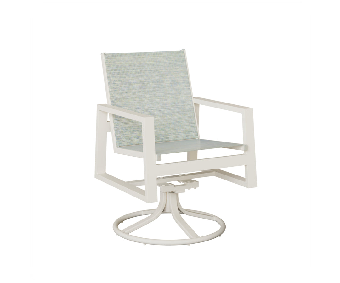 Vida High Back Sling Swivel Rocker Dining Chair