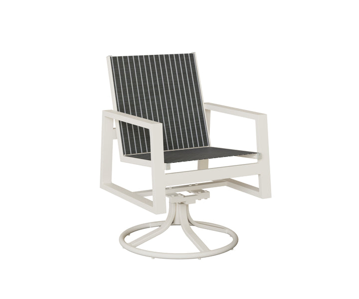 Vida Sling Swivel Rocker Dining Chair